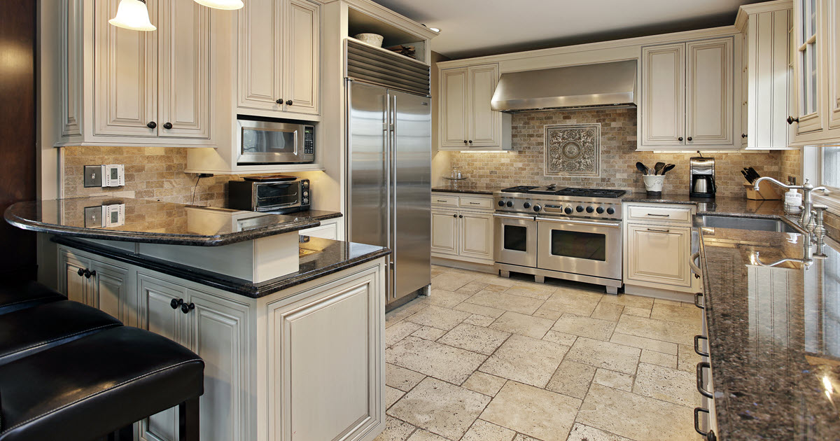 Natural stone used for a commercial kitchen.