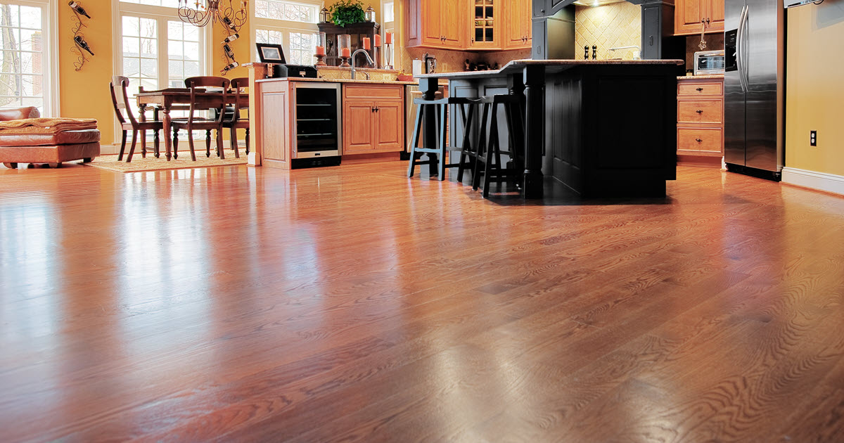 Commercial kitchen wth vinyl kitchen flooring option.