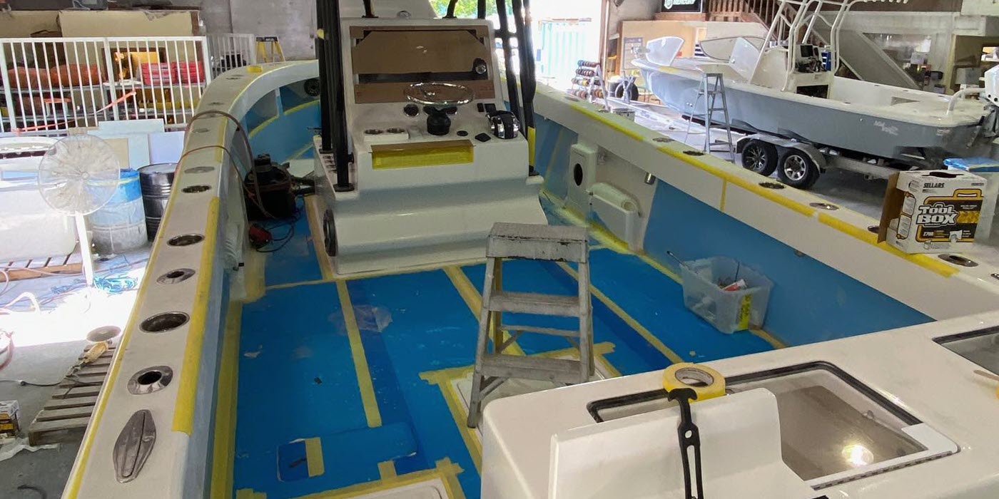 How LINE-X boat floor coatings are applied.